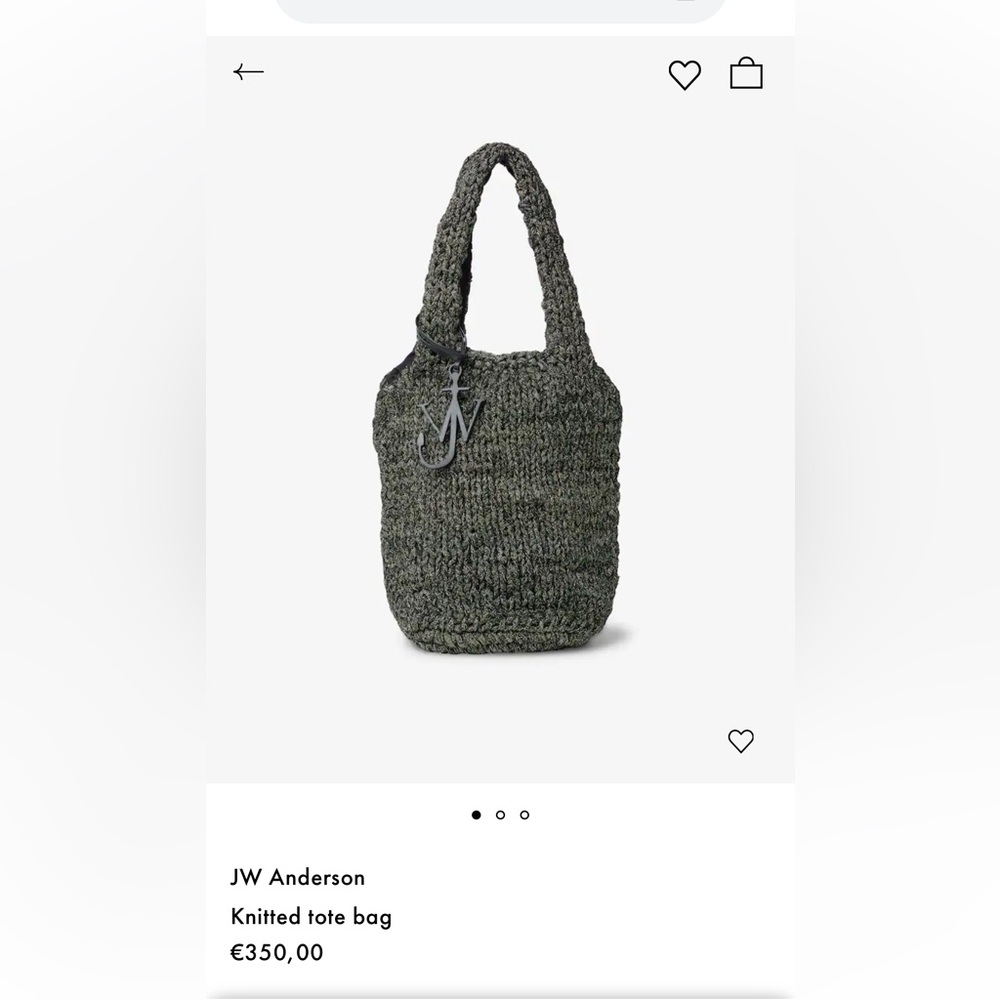 JW Anderson
Knitted tote bag